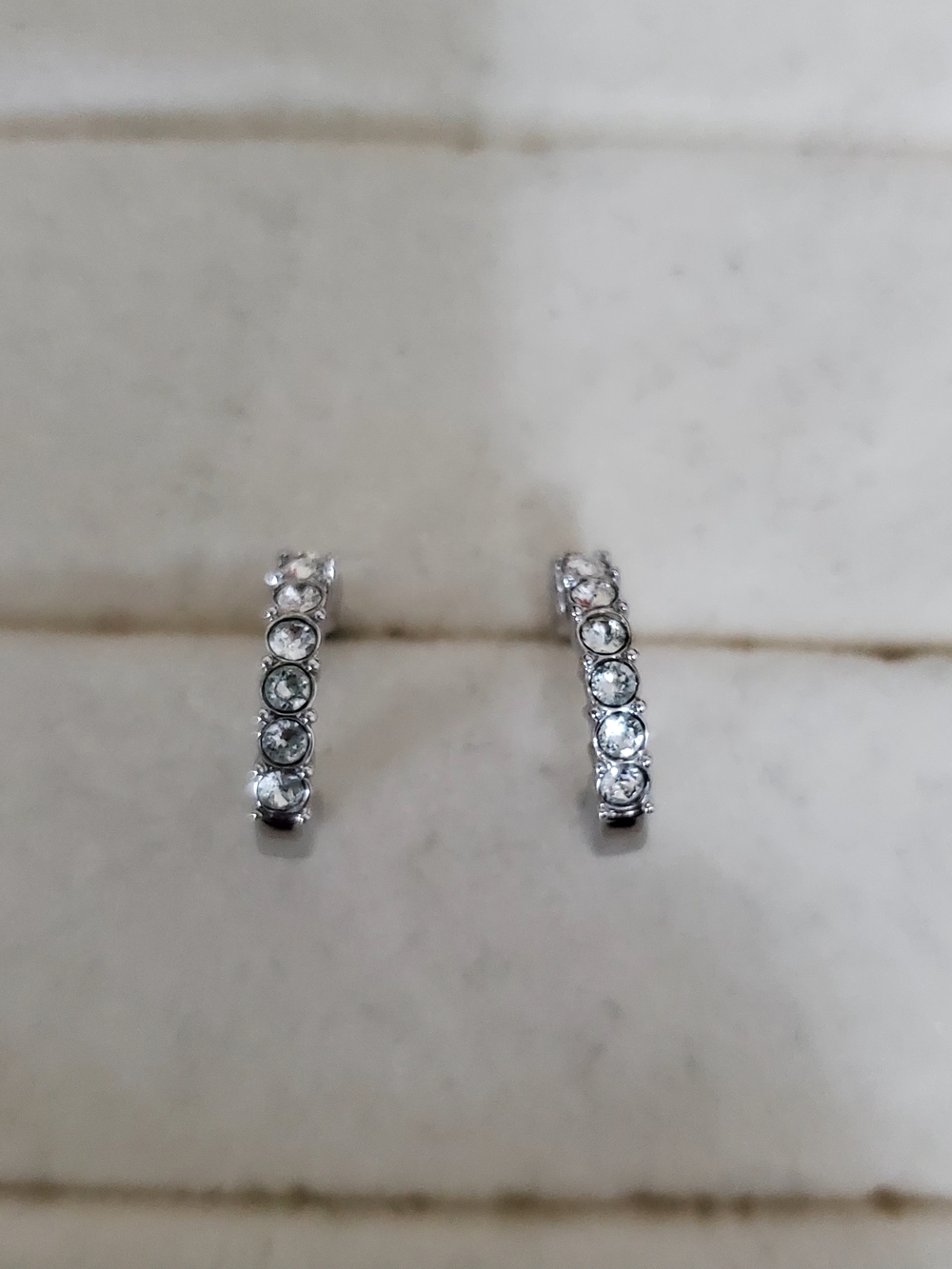 3/$50 Swarovski Semi-Hoop Earrings